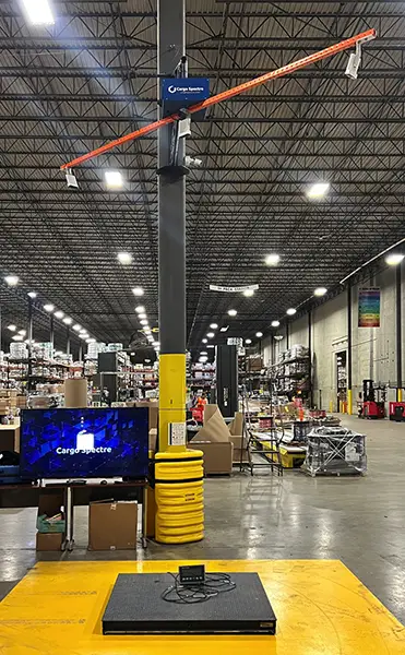 Pallet Dimensioner being used