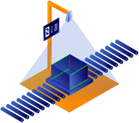 Parcel Dimensioner Illustration