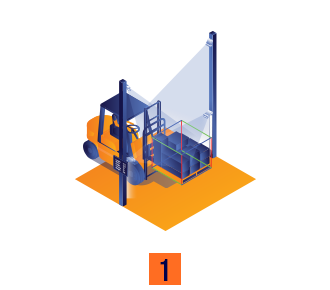 Cargo Spectr Roll-Thru-Dimensioner step 1